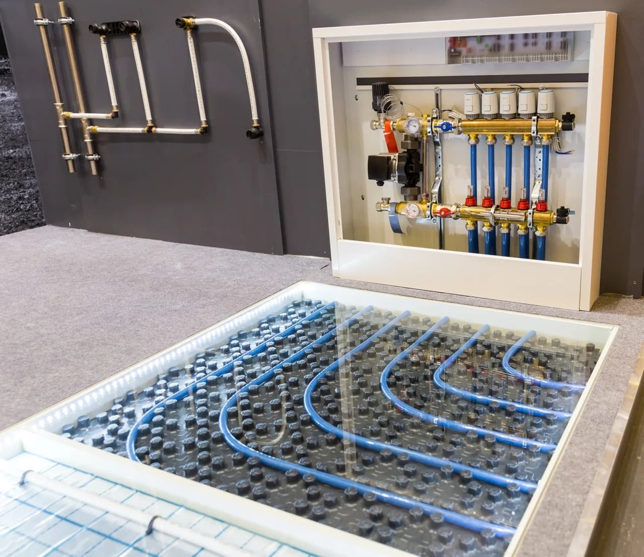 Hydronic heating system installed in a home